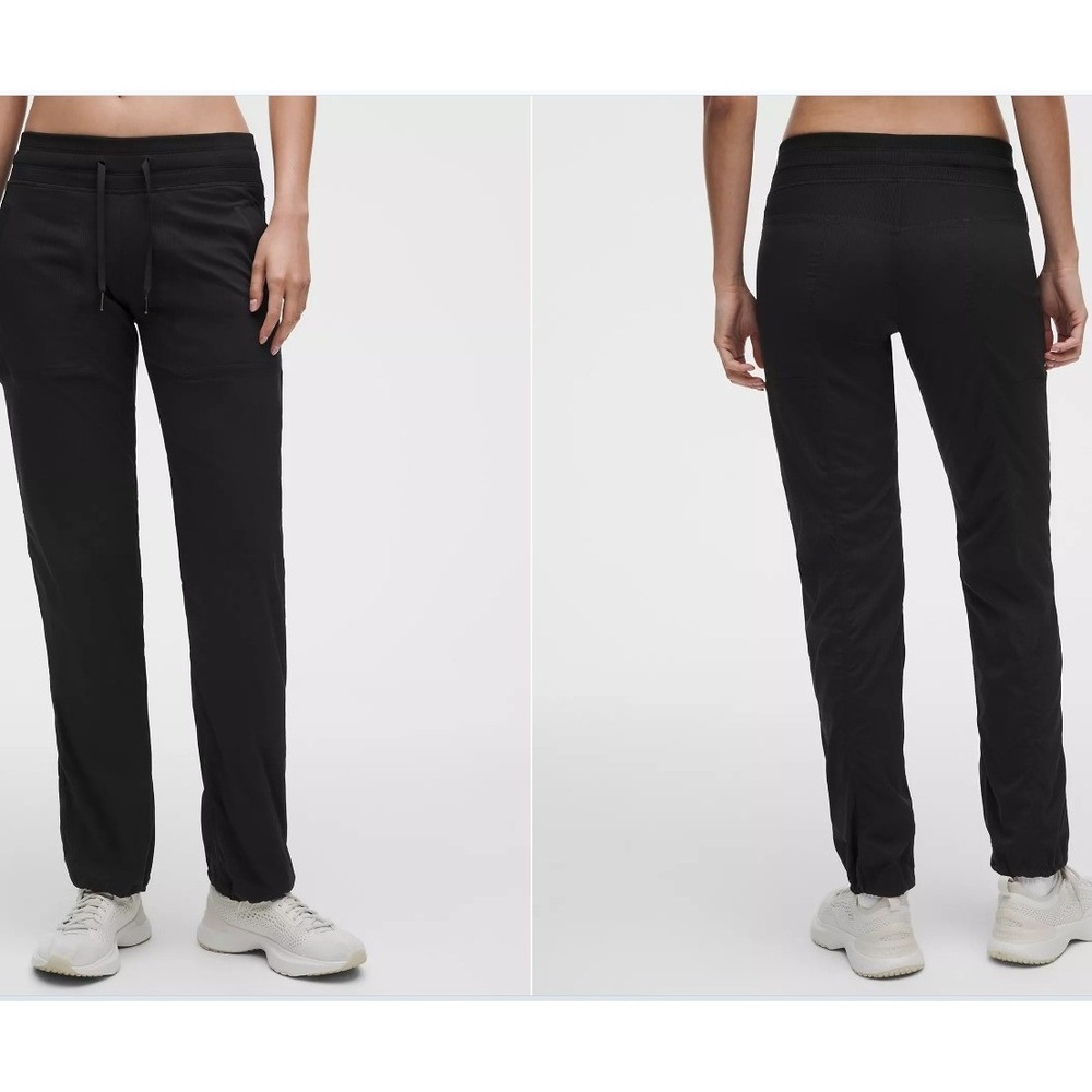 Lululemon Dance Studio Pant III Black Straight Leg Activewear Trousers 31 Inseam